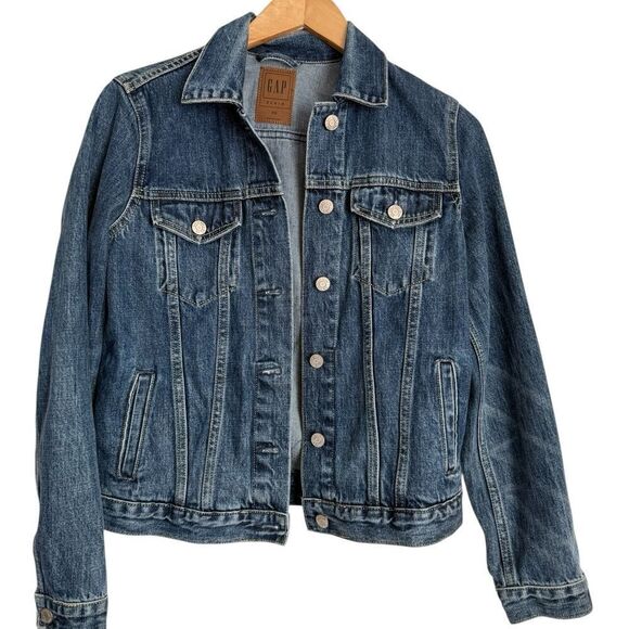 GAP Blue Jean Jacket Classic Design Medium Indigo - Picture 2 of 5